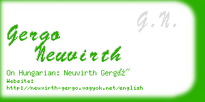 gergo neuvirth business card